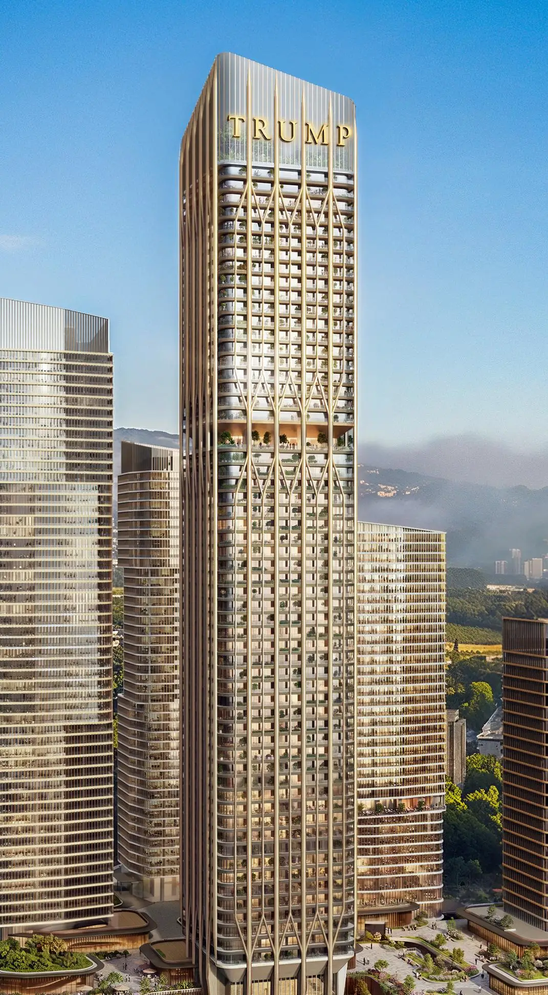 Башня Trump Tower Tbilisi с короной, визуализация застройщика